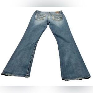 BKE Jeans  Sabrina Womens 30x33.5  Blue Dark Wash Boot Cut Straight Leg Fit